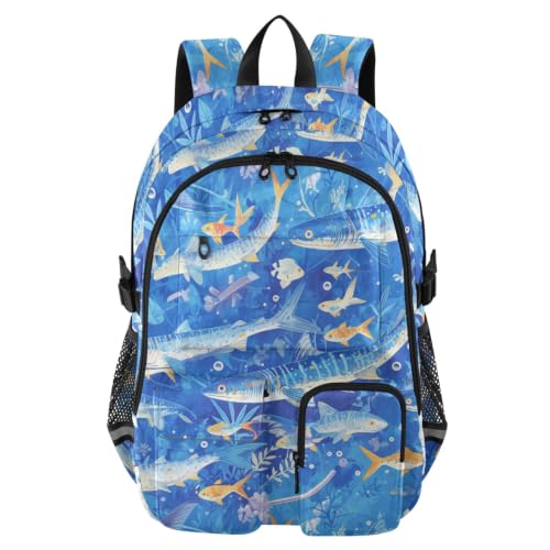 Mochila para portátiles de 17.5 pulgadas Barracuda azul crema universidad y negocios 1