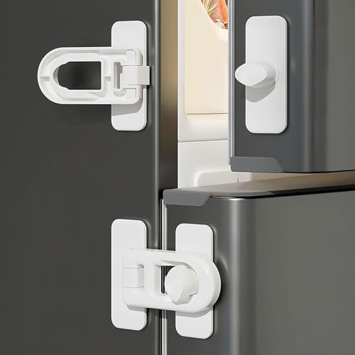 Blocca Cassetti Per Bambini 6 Pezzi Sicurezza Cassetti Bambini con Potente Adesivo, Nessun Trapano Necessarioc, Chiudi Cassetti Bambini per Armadietto Cassetto Armadio Frigorifero