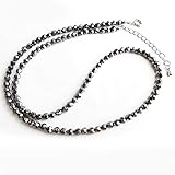 [GOLD STONE] テラヘルツ鉱石 ネックレス ミラーカット 本物 4mm 軽い 軽量 キラキラ 長さ 約50cm