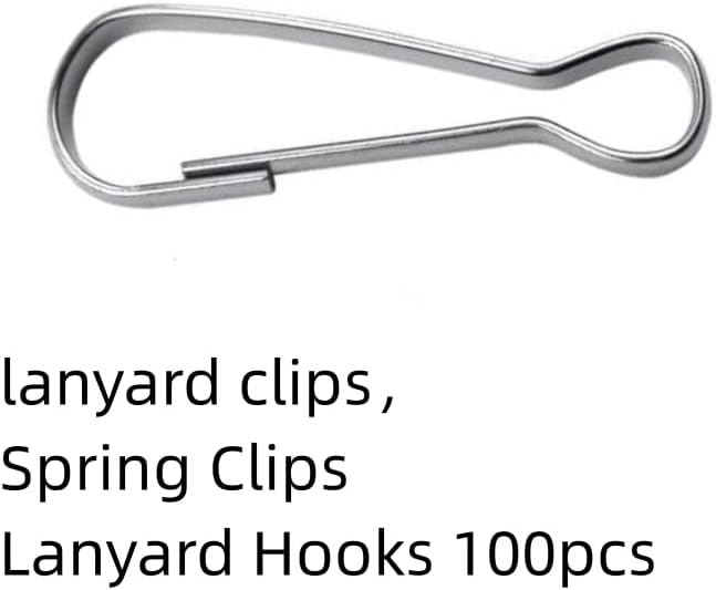 Stainless Steel Lanyard Snap Spring Hooks 100pcs, Rust-Proof Lanyard Clasp Zipper J Clip for Key Chain ID Name Card Tag DIY Craft Badge Holder Keyring -1 Inch(25mm) 304 Stainless Steel - Image 2