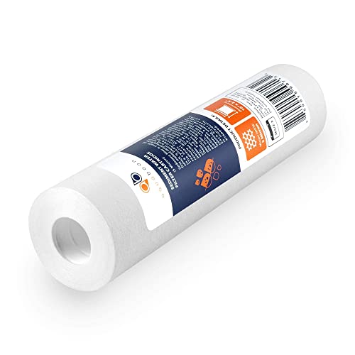 Aquaboon Replacement Water Filter Set Of 1 Carbon And 1 Sediment 10" X 2.5", 5 Micron 10 Inch Cartridges, Compatible With Dwc30001, Wfpfc8002, Fxwtc, Whef-Whwc, Whkf-Whwc, Pentek Dgd, Rfc #TOP4