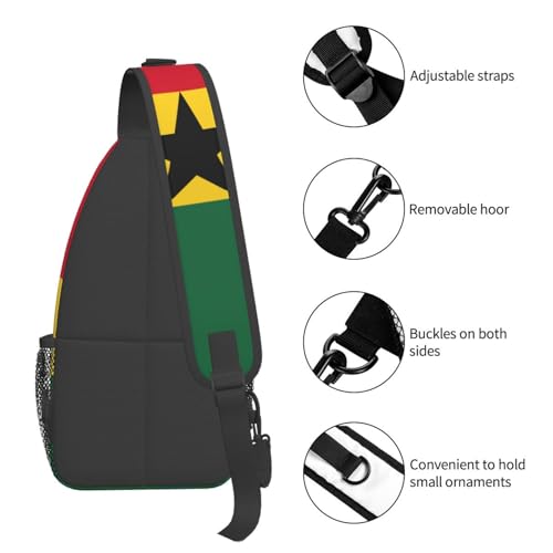 Mochila cruzada de Ghana con estampado cultural unisex 6