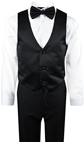 Black N Bianco Boys Tuxedo In Black Dresswear Set Size 7 #TOP3