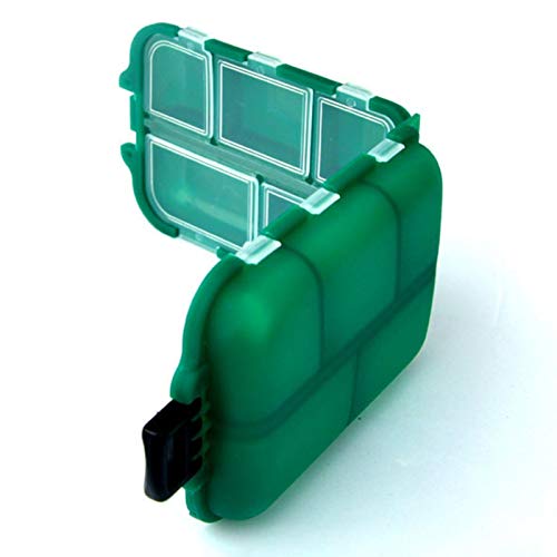 Caixa de anzol de pesca, 10 compartimentos, mini isca de pesca, caixa de gancho, acessório de equipa