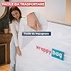 WRAPPYBAG – Sacco Protettivo per Materasso in Plastica – Copertura Impermeabile per Trasloco, Magazzinaggio e Trasporto – Matrimoniale alla francese - 90x200 cm - Set di 2