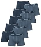 PUMA Herren Boxershorts Unterhosen 521015001 10er Pack, Artikel:-162 Denim, Herren Unterwäsche und Badehose Amazon:L