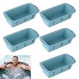 5Pcs Extra Large Ice Block Mold, Silicone Ice Block Molds for Ice Bath Tub, Big Ice Cube Molds for Ice Bath, Nordic Blue Ice Maker for Cold Plunge or Coolers, Ice Tray Accessories for Ice Bath Chiller