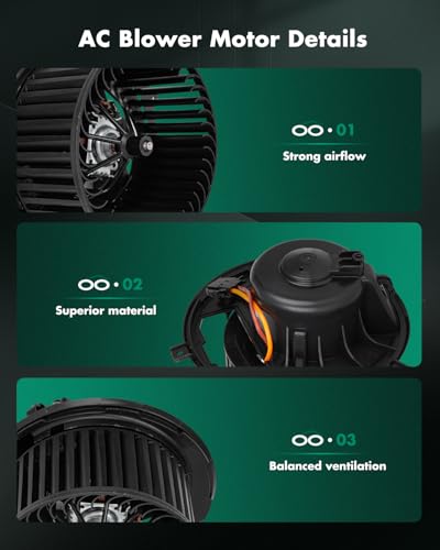 Image of SCITOO HVAC Heater Blower Motor Front Fit For Audi,For Volkswagen Models - For A3,For A3 Quattro,For CC,For Golf,For Golf R,For GTI,For TTS Quattro Replacement For # 700241 Blower Fan