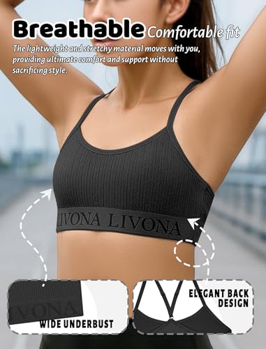 Livona 6-Pack Seamless Bralette Set - Soft Training Bras & Sports Bras for Teens, Comfortable Wire-Free Bras for Girls2