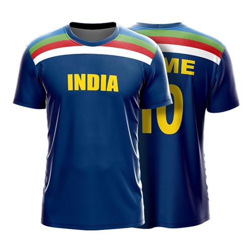 Image of YOURJERSEY India World Cup Jersey Collection 1992-2025 | Customised Cricket Jersey with Name & Number | Sizes 2Y to 4XL | Men, Women & Kids | Breathable Sportswear for Fans T-Shirt