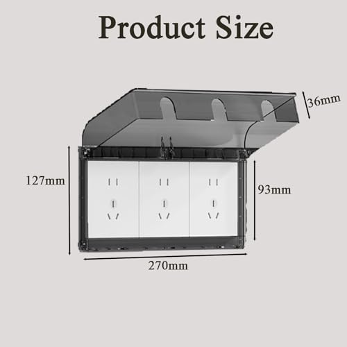 Image of Waterproof Switch Board Cover, Ultra Thin Design for Home and Commercial Use, Ideal for Bathroom Kitchen and Outdoor Protection, Black Translucent