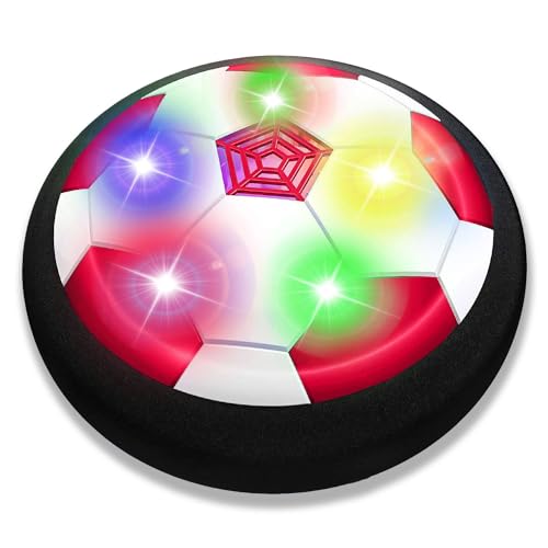 JRD&BS WINL Hover Football pour Enfants,Sûre Et Amusante pour Activités Parent-Enfant- Jouets De Sport pour Enfants 3-12 Ans (Rouge)