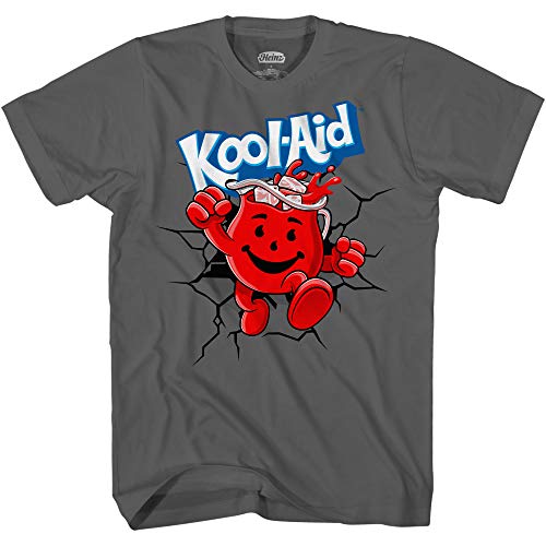 Kool-Aid Mens Oh Yeah Shirt Drink Mix Man Oh Yeah Graphic T-Shirt (Charcoal, Medium)