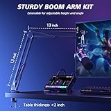 MAONO XLR/USB Dynamic Microphone Set, RGB Podcast Microphone with Boom Arm, Software, Mute Button, Gain Control, for PC Gaming, Streaming, Recording, PS4/5 Mac Mixer, etc. PD200XS Black - Image 8