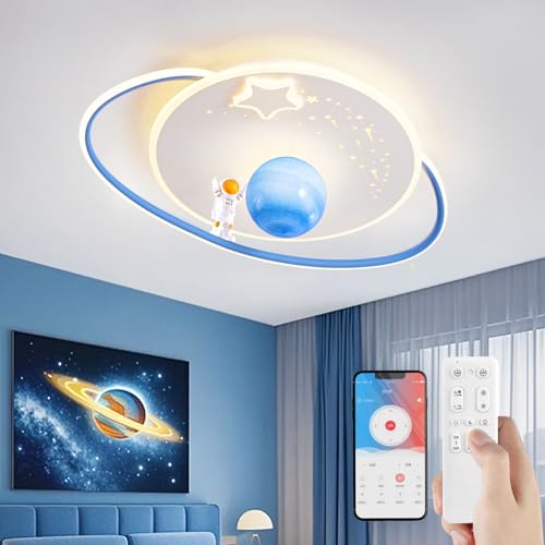 RRBEST LED Plafoniera Dimmerabile Bambini, Lampada da Soffitto con Telecomando,