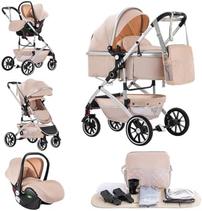 Cochecito Combinado 3 en 1, Carrito bebé de Ciudad con Asiento de...
