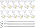 VANoopee 12-Light LED Track Lighting Kit with 13FT H Type Track Lighting Rail, Dimmable LED Track Light Heads Modern Kitchen Track Lighting Fixtures Ceiling Spot Light 3000K 24° CRI90+ 10W 800lm White
