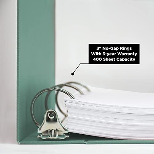 Carstens 3- Inch Heavy Duty 3-Ring Binder - Side Opening, Mint #TOP1
