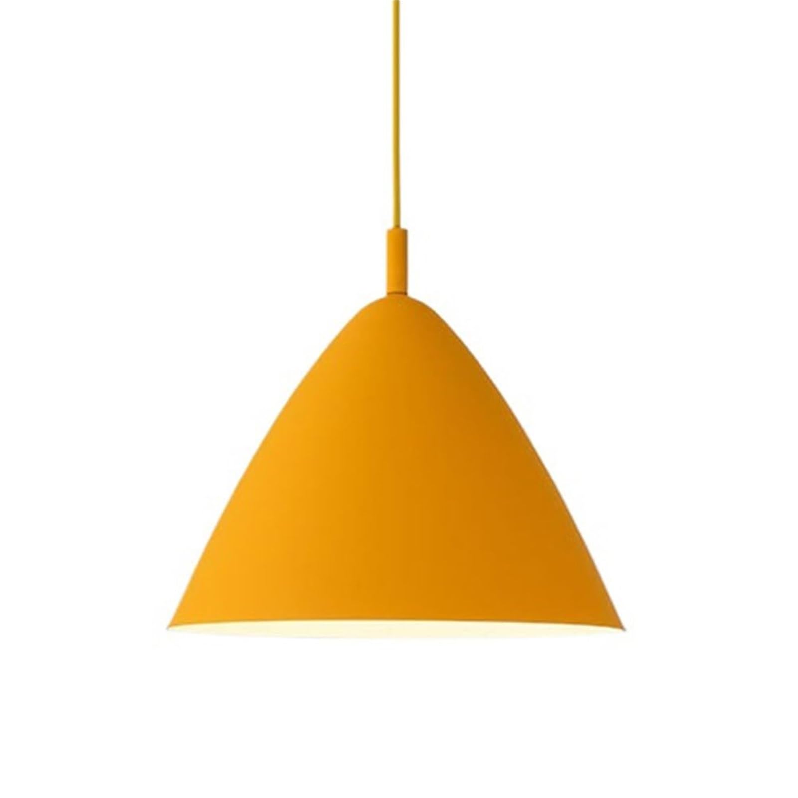 KBUUKYYXouy Colorful Metal Pendant Light Fixture for Kitchen Sink Minimalism Vintage Lighting, Nordic Simple Ceiling Hanging Lamp Chandelier for Over Island Dining Room(Yellow,10.6in)