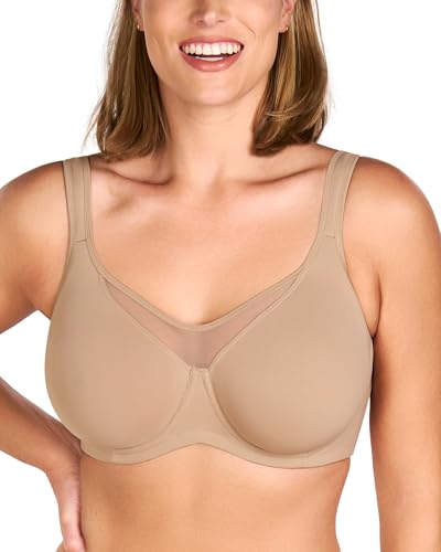HSIA Minimizer Bras for Women Plus Size, Full Coverage Coolcomfort T Shirt Unlined Bra with Underwire for Heavy Breast