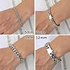 ChainsHouse Men Chain Bracelet Silver Cuban Link Stainless Steel Bracelets for Mens Women Biker Hip Hop 7mm Curb Chains #4