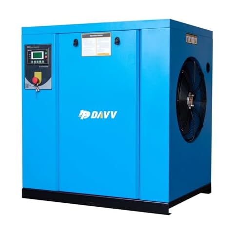 HPDAVV 460V 3-Phase Rotary Screw Air Compressor 20HP 15KW - 81CFM 125PSI - NPT3/4" Base Mount Commercial Air Compressed System Spin-on Air Oil Separator Cover
