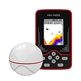 RICANK Portable Kayak Fish Finder - Fish Depth Finder for Boats - Rechargeable Transducer Fishing Gear Kayak Fishing Accessories Fishfinder Fish Finders & Depth Finders for Boats