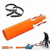 Leaf Blower Air Booster, Cordless Air Leaf Blower Attachment for 2–4 Inch Blower Tubes, Plastic Turbo Extension Boosts Wind Power & Blowing Distance for Blower, Yard Cleanup Artifact (Orange-1set)