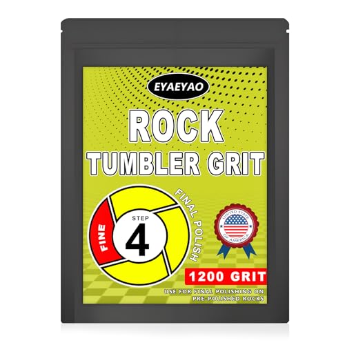 EyaeyaO 1200 Fine Aluminum Oxide, Final Polish for Tumbling Stones, Aluminum Oxide Powder Compatible with Any Rock Tumbler, Rock Polisher- (8 Ounces)