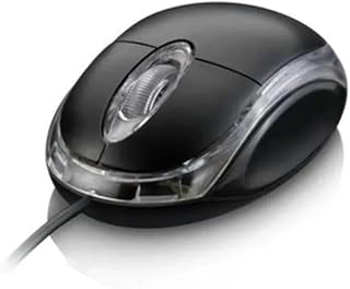 Mouse USB Premium Preto - Design Moderno, Rolagem Suave, Cabo 110cm - Compatível com Windows 7, 8, 10, PC, Notebook, Desktop, Home Office, Escritório