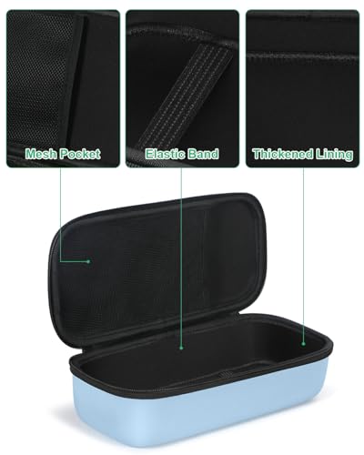 Image of Large Stethoscope Case for 3M Littmann Classic III /Cardiology IV Diagnostic /MDF Acoustica Stethoscopes - Hard Stethoscope Bag Travel Carrying Case for Medical, Doctor, Nurse Accessories - Light Blue