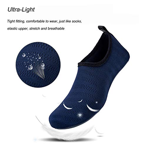 Image of WateLves Water Shoes for Womens Mens Barefoot Quick-Dry Aqua Socks for Beach Swim Surf Yoga Exercise New Translucent Color Soles