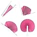 Bestage 12 Pcs Pink Paper Fans,Foldable Handheld Fans for Women,Round Wedding Decorative Folding Hand Fans for Bridal Guest Church Party Favors Dancing Birthday DIY