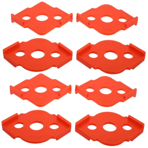 SHINEOFI Lot De 8 Gabarits De Coupe-Bordures Pour Menuiserie Gabarits De Rayon D'Angle Gabarit De Routage De Rayon D'Angle Pochoir De Courbe Accessoire De Fraise En Nylon