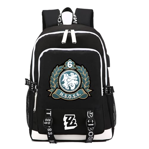 ISaikoy Zenless Zone Zero �o�b�N�p�b�N �f�C�p�b�N �u�b�N�o�b�O �m�[�g�p�\�R���o�b�O �X�N�[���o�b�O USB�|�[�g�t��, �u���b�N 21, Medium, �f�C�p�b�N�o�b�N�p�b�N�B
