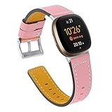 uhrenarmband damen gold Das Band für Fitbit Versa 3 / Sense besteht aus echtem Leder mit polierter Edelstahlschnalle. Schlank, aber langlebig und geschmeidig für den ganzen Tag, bequem von der täglichen Arbeit bis zur Party.