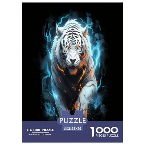 Puzzle de 1000 piezas de tigre para adultos y juego educativo de mesa para niños