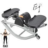 Mini Stepper Übungsmaschine - 9,84 Zoll Schritt-Maschinen-Übungsmaschine | Metall Up-Down Stepper mit LCD-Bildschirm Für Home Apartment Büro Gym Abs Glutes Beine