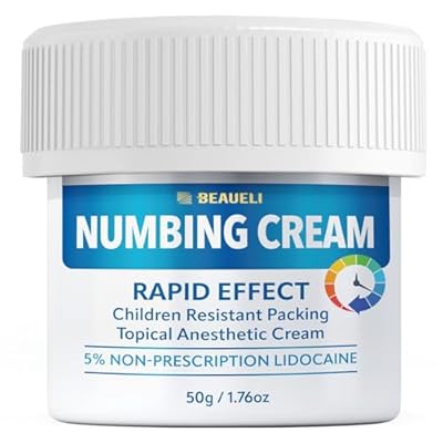 Tattoo Numbing Cream(50g), Numbing Cream for Waxing, Piercing, Tattoos, Numbing Cream for Tattoos Extra Strength, Painless Tattoo Numbing Cream, 6 Hours Maximum Strength