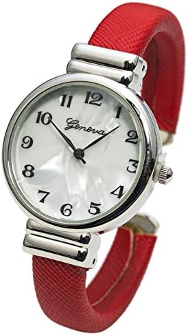 Geneva Platinum Colored Small Cuff Watch