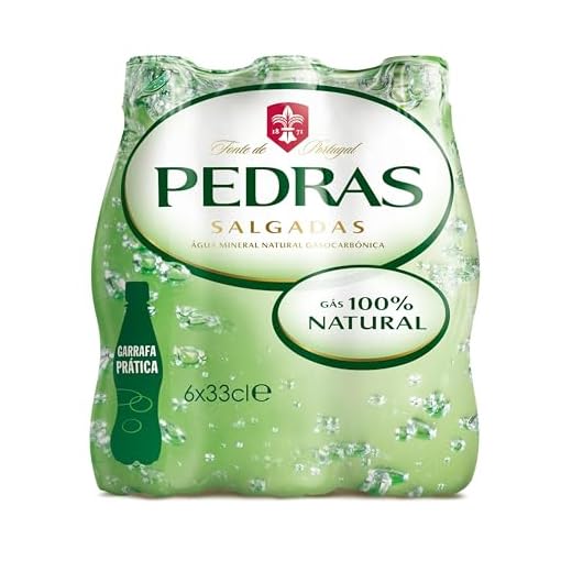 PEDRAS - Agua con Gas 100% Natural - Pack 6 botellas x 33cl