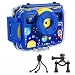 Ourlife Kids Camera, Selfie Kids Waterproof Digital Cameras for Kids 1080P 8MP 2.4 Inch Large Screen with 8GB SD Card, Silicone Handle and Fill Light,2019 Upgraded(Navy-Blue)