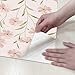 JiffDiff Floral Wallpaper Peel and Stick Pink Daisy Wall Paper Summer Flowers Nursey Room Contact Paper Stick on Wall Decor (118