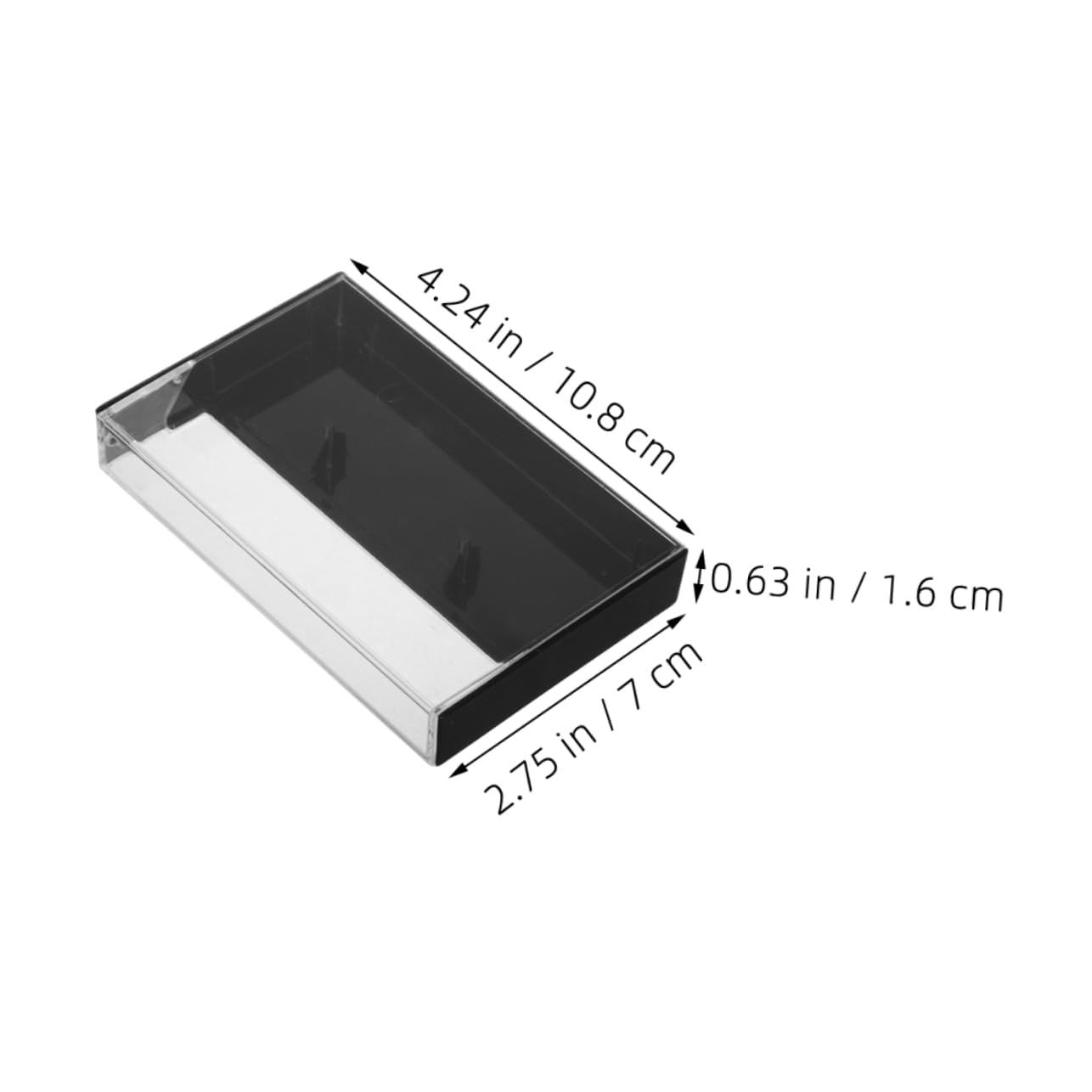 Black 5pcs Plastic Cassette Tape Storage Box Xmas for Crystals