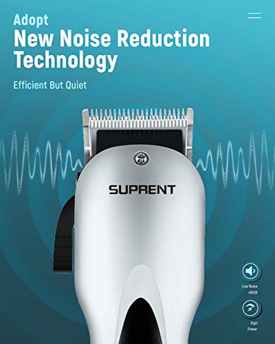 SUPRENT Hair Clippers for Men,All-Steel Self-Sharp Blade Cordless Hair Clippers Set, Long Service Life and Low Noise Hair Trimmer, with LED Display Hair Cutting Kit for Family