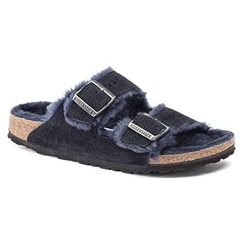 Birkenstock Arizona Suede Shearling Sandals - Cozy Comfort with Adjustable Straps for Winter Evenings - Multiple Colors & Sizes2