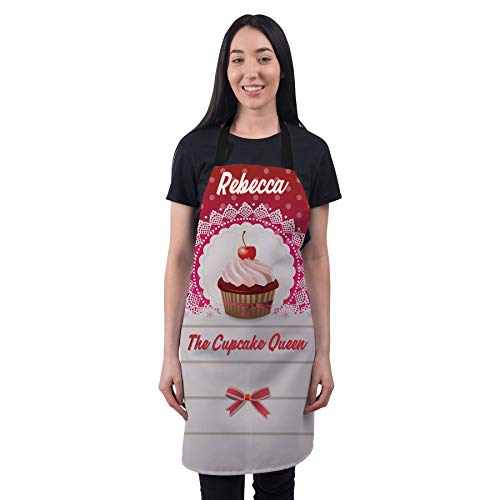 Bang Tidy Clothing Personalized Baking Aprons For Women Men - Cooking Chef Apron - Polka Dot Cupcake #TOP2