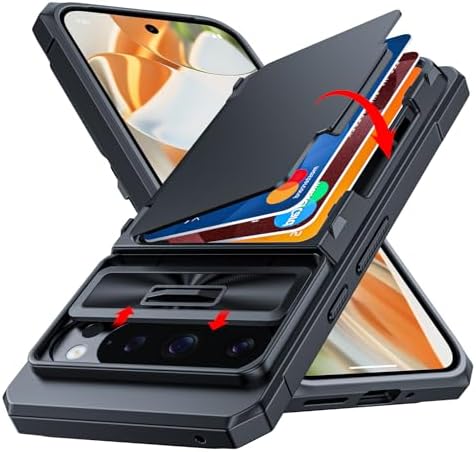 For Google Pixel 6 Pro Case With Slide Camera Cover & Screen Protector (2 PCS), Pixel 6 Pro Case Build In 360° Rotating Ring Kickstand, Military Grade Protective Case For Google - Foto 11