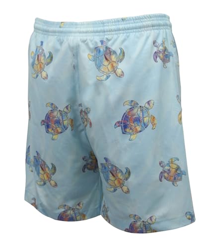 Men's Print Swim Trunk Turtle Palms