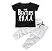 1Set Kids Baby Boy T-shirt Long Pants (9M, Black)